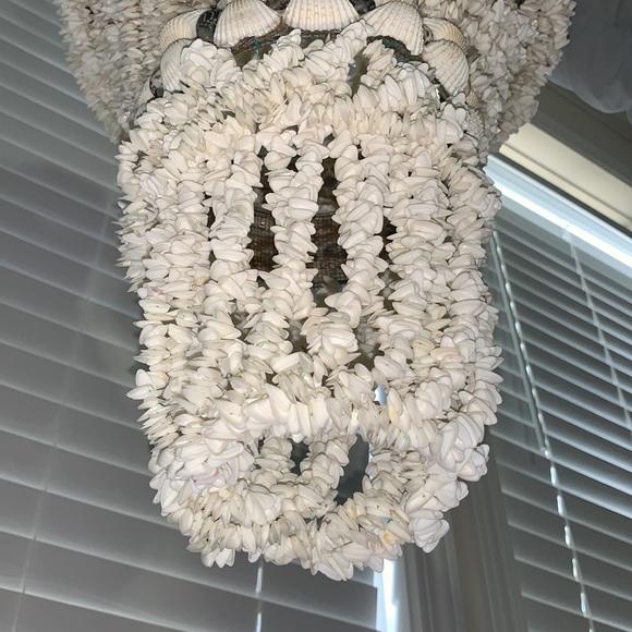 Custom Handmade SeaShell / Opal Chandelier - Picture 5 of 13
